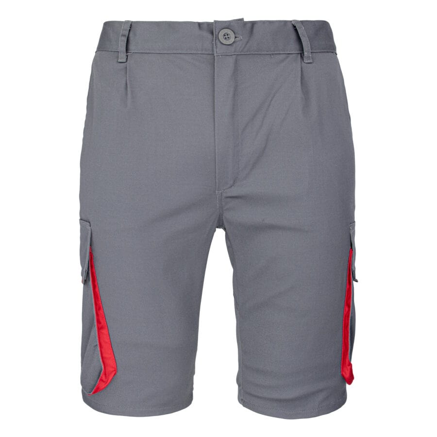 Montérkové kraťasy s elastanom MANNLAND GREY RED