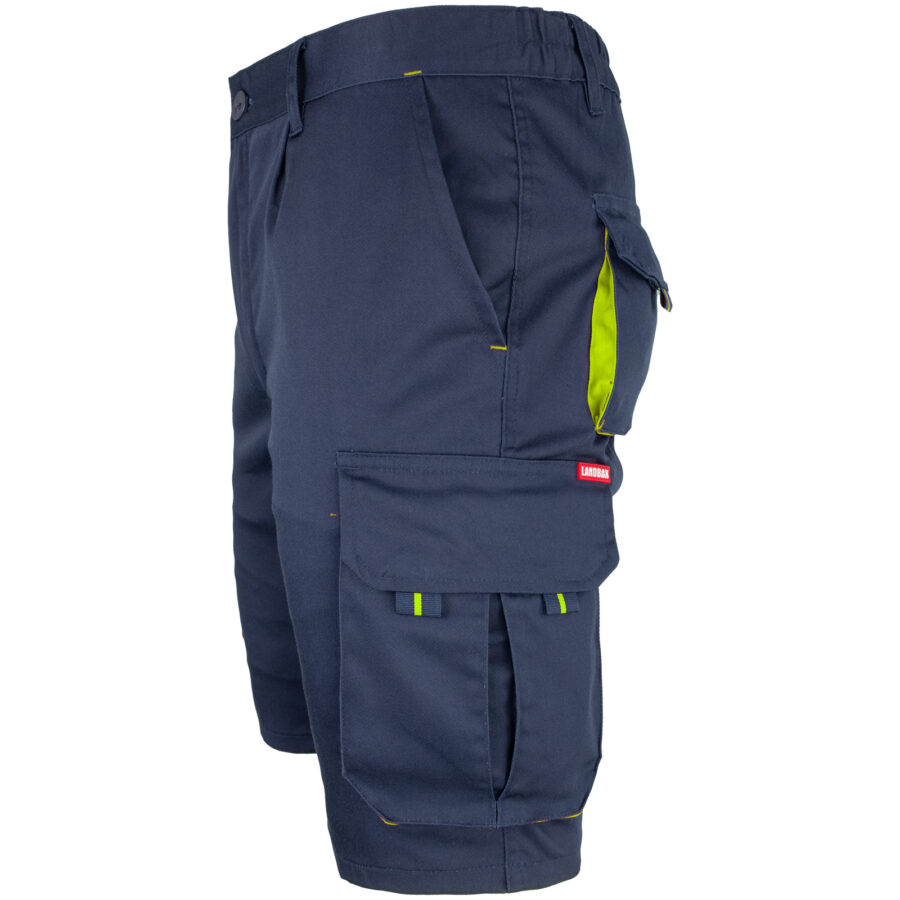 Montérkové kraťasy s elastanom MANNLAND NAVY YELLOW