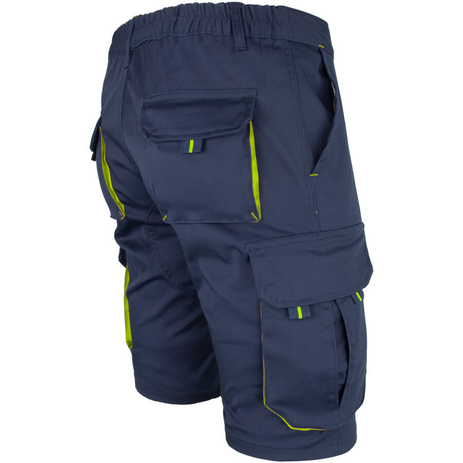 Montérkové kraťasy s elastanom MANNLAND NAVY YELLOW