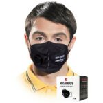 Hygienické rúško KN95 čierne s ventilom 5 vrstvové 10ks