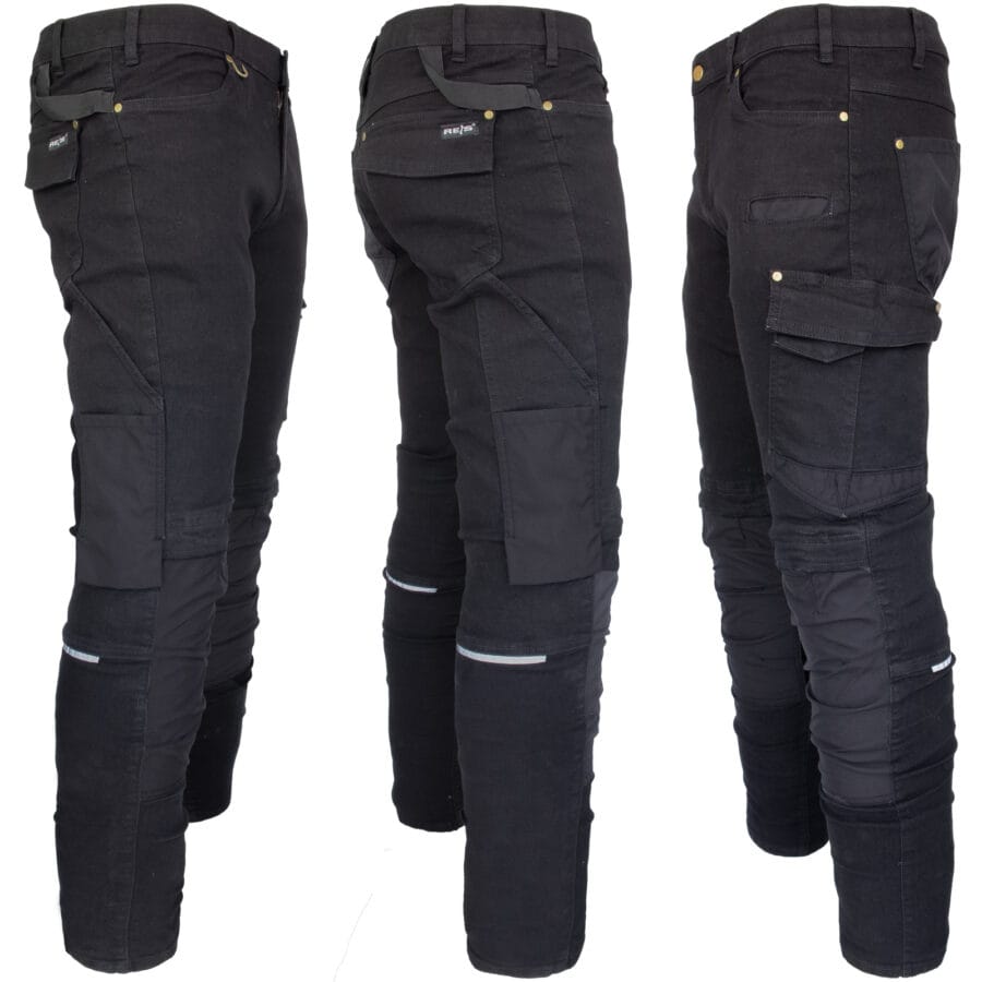Pracovné rifľové nohavice strečové JEANS STRETCH BLACK